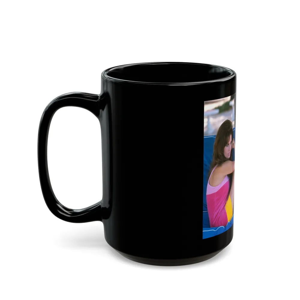 Raquel Welch #343 (Vintage Female Icon) Black Coffee Mug-Go Mug Yourself