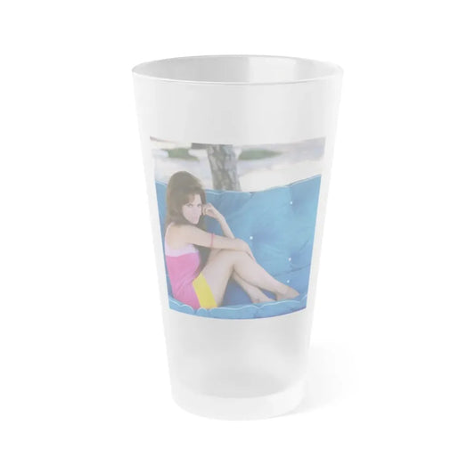 Raquel Welch #343 (Vintage Female Icon) Frosted Pint Glass 16oz 16oz Frosted - Go Mug Yourself