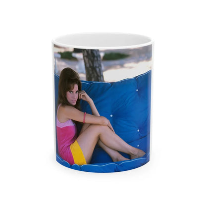 Raquel Welch #343 (Vintage Female Icon) White Coffee Mug-11oz-Go Mug Yourself