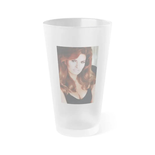 Raquel Welch #344 (Vintage Female Icon) Frosted Pint Glass 16oz 16oz Frosted - Go Mug Yourself