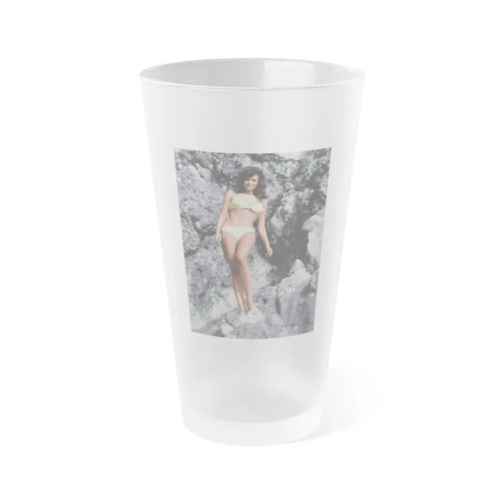 Raquel Welch #346 (Vintage Female Icon) Frosted Pint Glass 16oz-16oz-Frosted-Go Mug Yourself