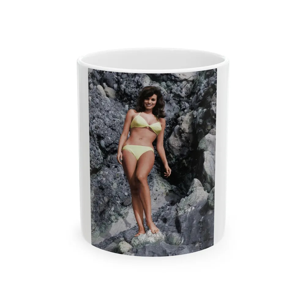 Raquel Welch #346 (Vintage Female Icon) White Coffee Mug-11oz-Go Mug Yourself