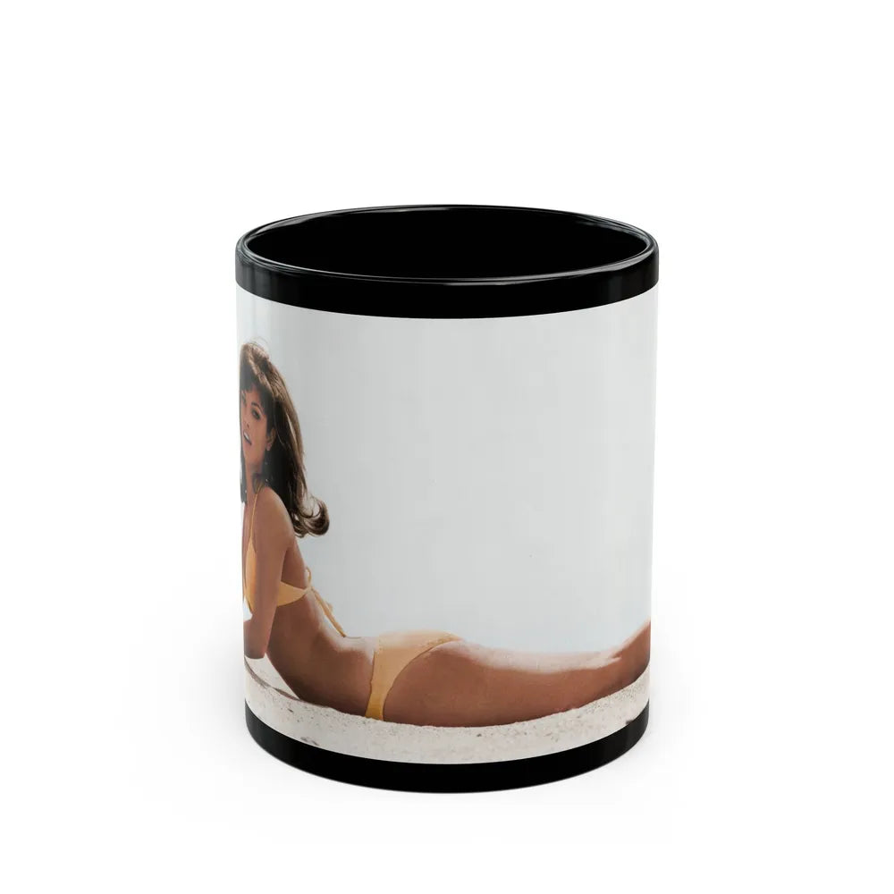 Raquel Welch #347 (Vintage Female Icon) Black Coffee Mug-11oz-Go Mug Yourself