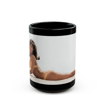 Raquel Welch #347 (Vintage Female Icon) Black Coffee Mug-15oz-Go Mug Yourself