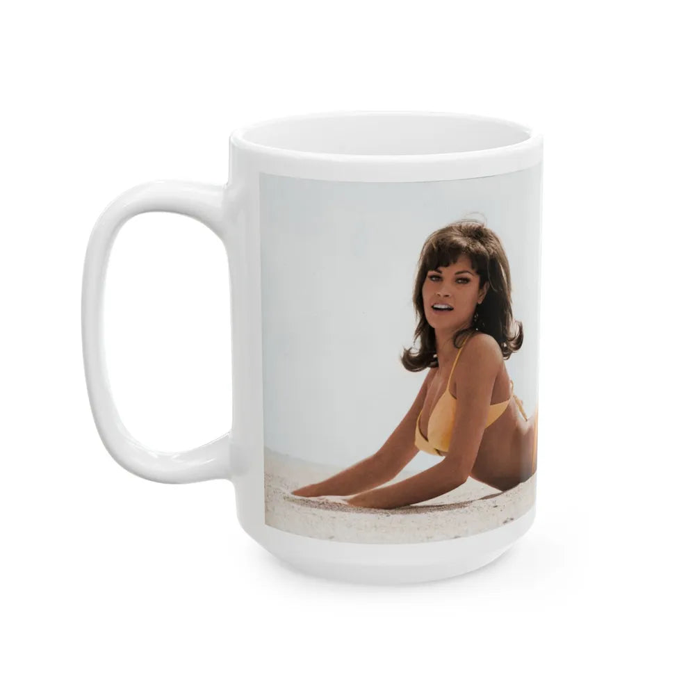 Raquel Welch #347 (Vintage Female Icon) White Coffee Mug-Go Mug Yourself