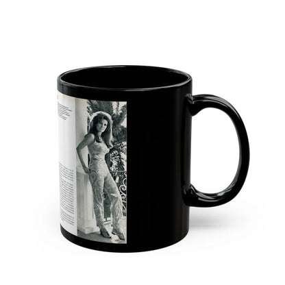 Raquel Welch #349 (Vintage Female Icon) Black Coffee Mug-Go Mug Yourself