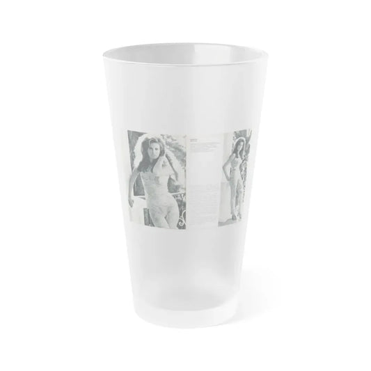 Raquel Welch #349 (Vintage Female Icon) Frosted Pint Glass 16oz 16oz Frosted - Go Mug Yourself