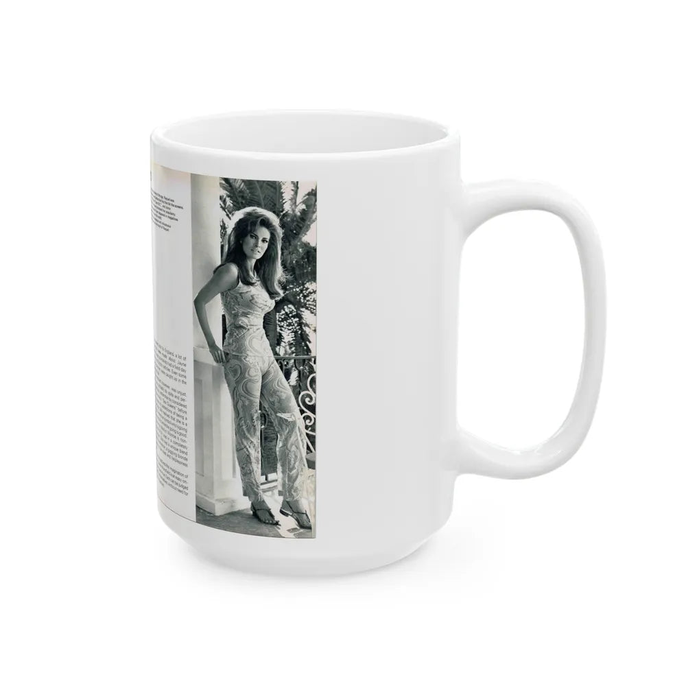 Raquel Welch #349 (Vintage Female Icon) White Coffee Mug-Go Mug Yourself