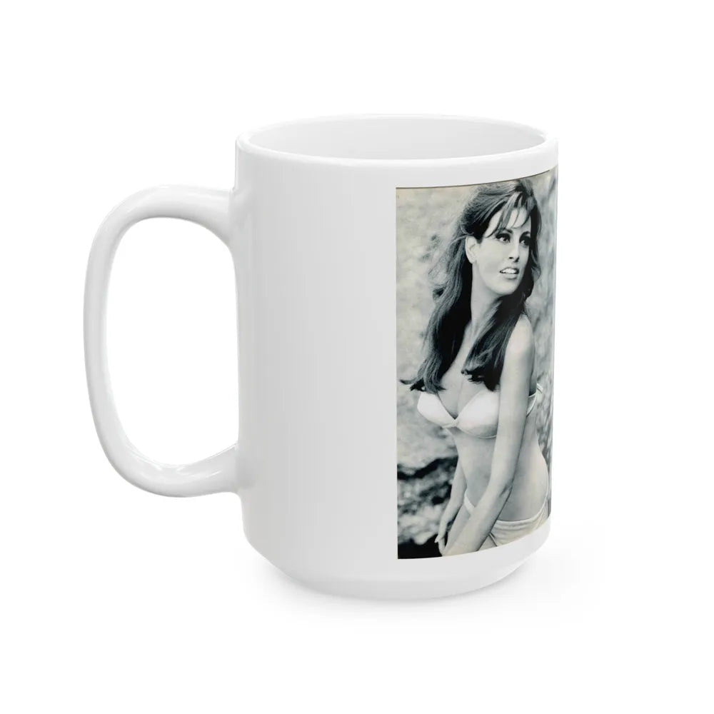 Raquel Welch #350 (Vintage Female Icon) White Coffee Mug-Go Mug Yourself