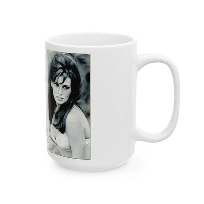 Raquel Welch #350 (Vintage Female Icon) White Coffee Mug-Go Mug Yourself