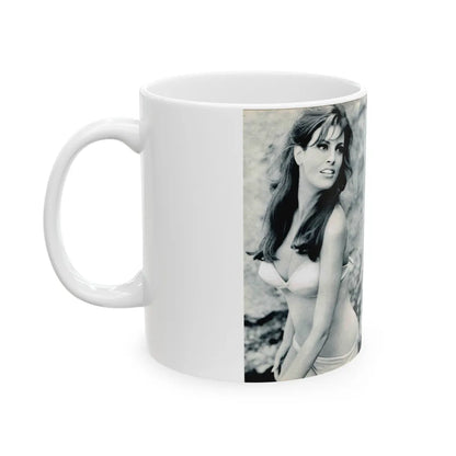 Raquel Welch #350 (Vintage Female Icon) White Coffee Mug-Go Mug Yourself