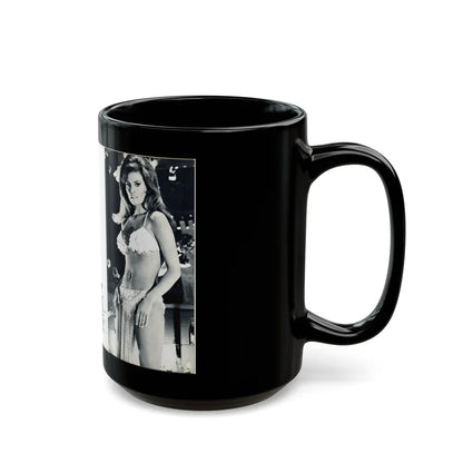 Raquel Welch #351 (Vintage Female Icon) Black Coffee Mug-Go Mug Yourself