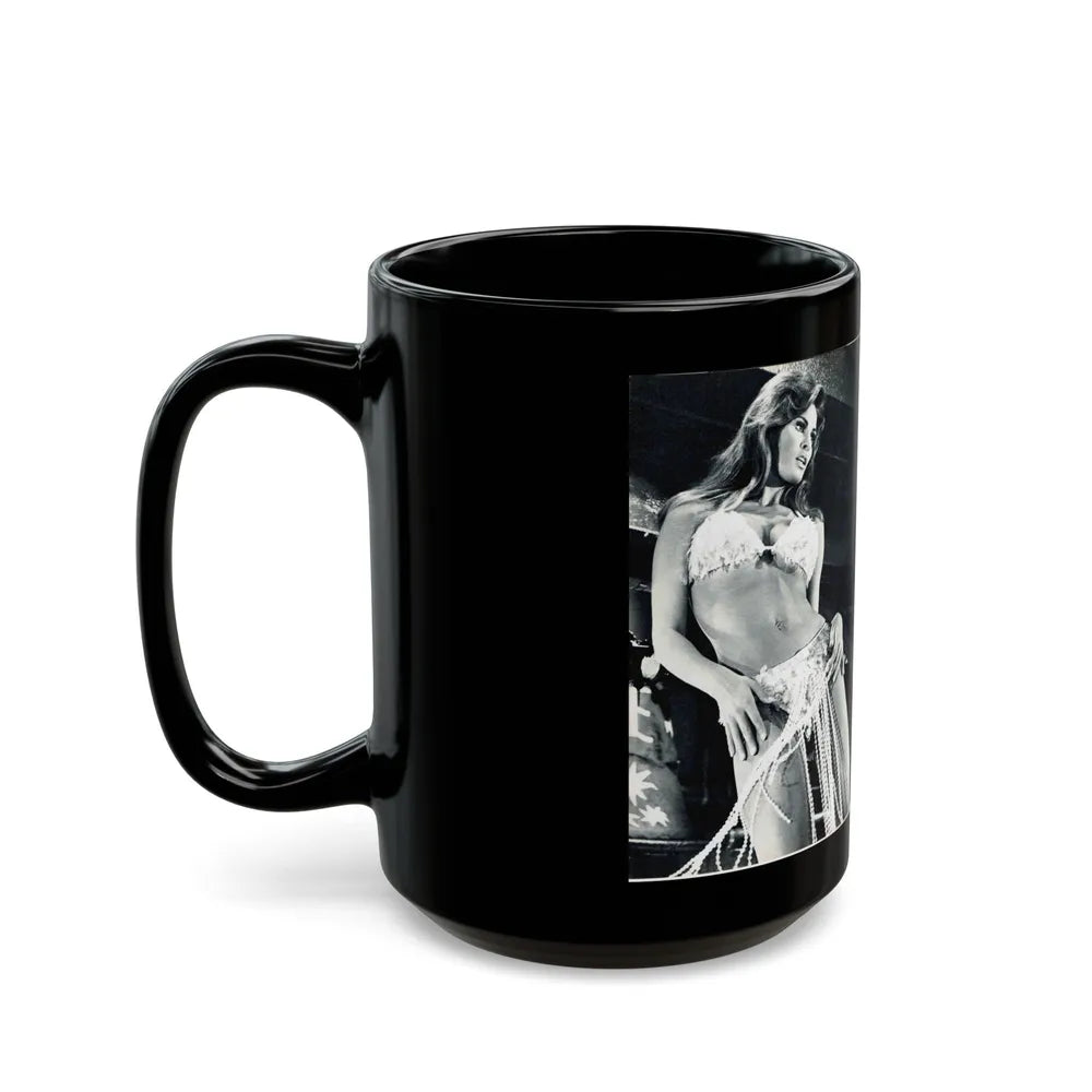 Raquel Welch #351 (Vintage Female Icon) Black Coffee Mug-Go Mug Yourself