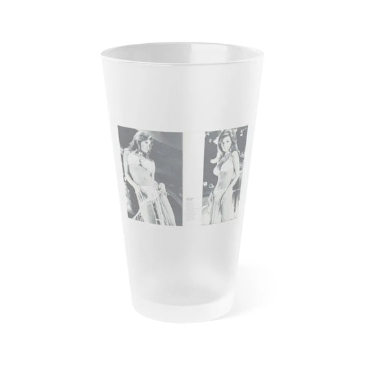 Raquel Welch #351 (Vintage Female Icon) Frosted Pint Glass 16oz-16oz-Frosted-Go Mug Yourself