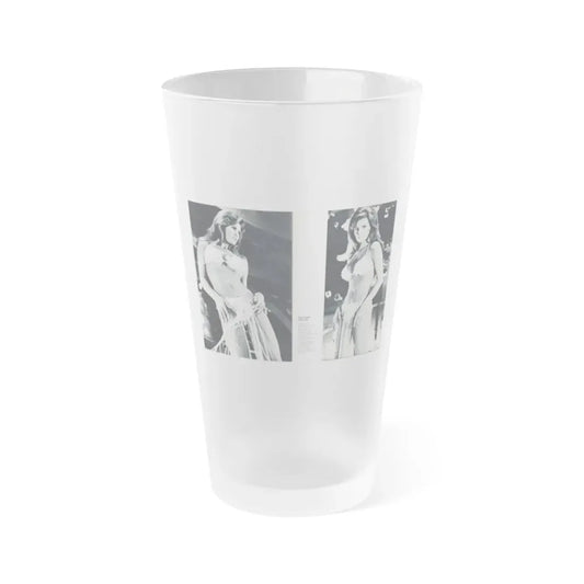 Raquel Welch #351 (Vintage Female Icon) Frosted Pint Glass 16oz 16oz Frosted - Go Mug Yourself
