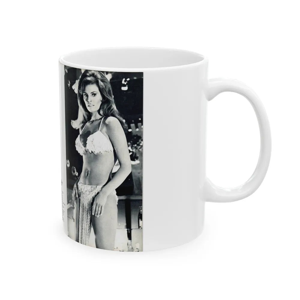 Raquel Welch #351 (Vintage Female Icon) White Coffee Mug-Go Mug Yourself