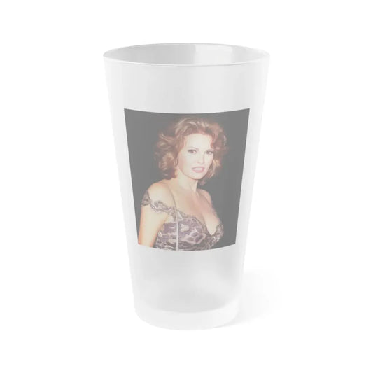 Raquel Welch #352 (Vintage Female Icon) Frosted Pint Glass 16oz 16oz Frosted - Go Mug Yourself
