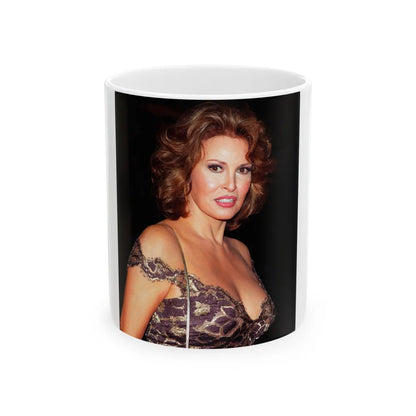 Raquel Welch #352 (Vintage Female Icon) White Coffee Mug-11oz-Go Mug Yourself