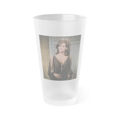 Raquel Welch #353 (Vintage Female Icon) Frosted Pint Glass 16oz-16oz-Frosted-Go Mug Yourself