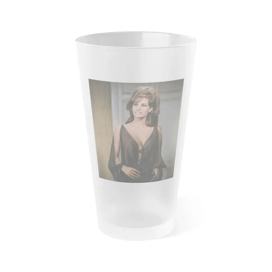 Raquel Welch #353 (Vintage Female Icon) Frosted Pint Glass 16oz 16oz Frosted - Go Mug Yourself