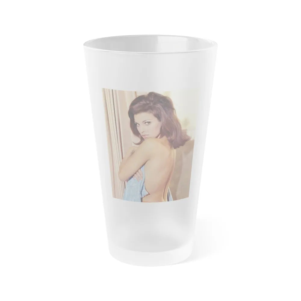 Raquel Welch #359 (Vintage Female Icon) Frosted Pint Glass 16oz-16oz-Frosted-Go Mug Yourself