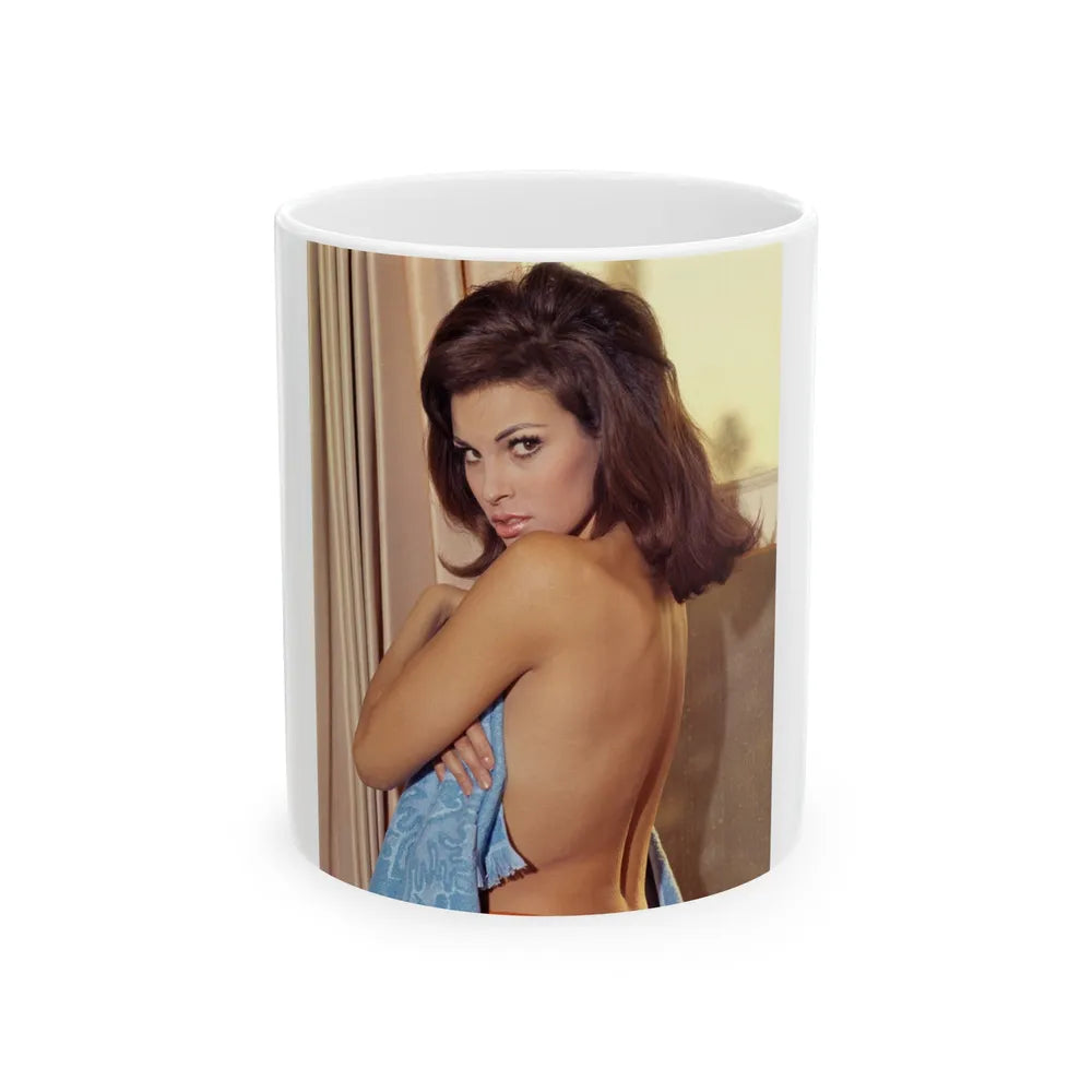 Raquel Welch #359 (Vintage Female Icon) White Coffee Mug-11oz-Go Mug Yourself