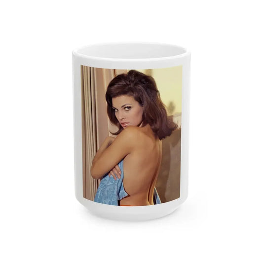 Raquel Welch #359 (Vintage Female Icon) White Coffee Mug 15oz - Go Mug Yourself