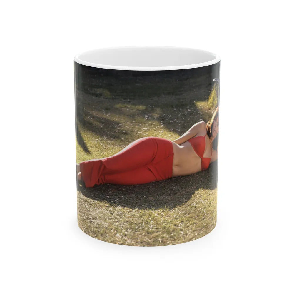 Raquel Welch #360 (Vintage Female Icon) White Coffee Mug-11oz-Go Mug Yourself