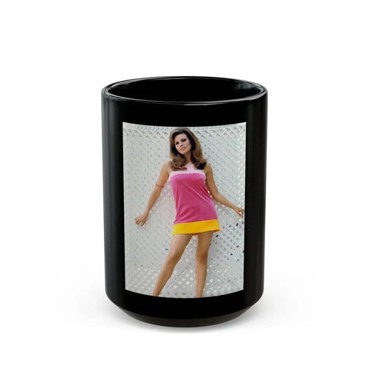 Raquel Welch #361 (Vintage Female Icon) Black Coffee Mug 15oz - Go Mug Yourself