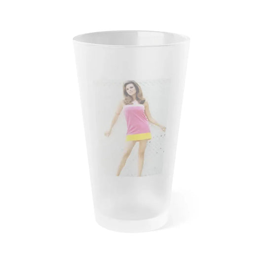Raquel Welch #361 (Vintage Female Icon) Frosted Pint Glass 16oz 16oz Frosted - Go Mug Yourself