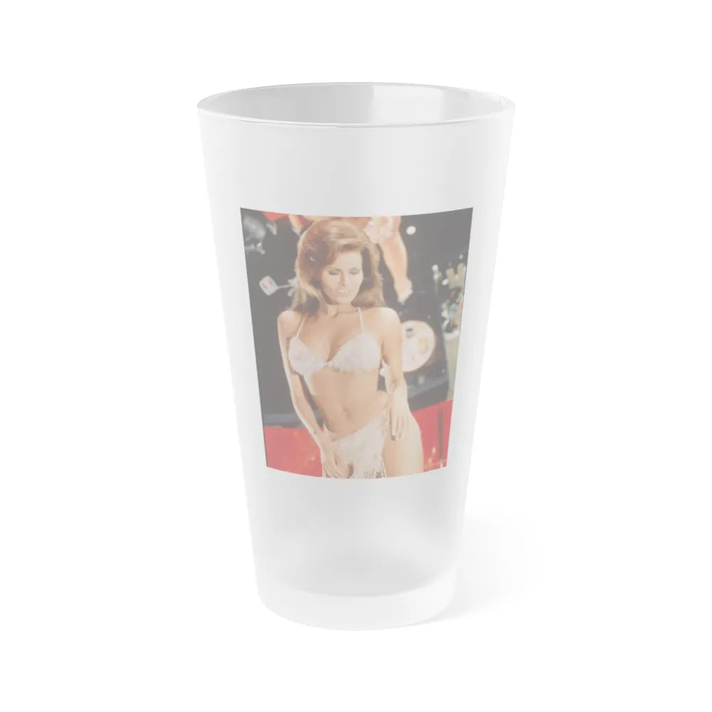 Raquel Welch #362 (Vintage Female Icon) Frosted Pint Glass 16oz-16oz-Frosted-Go Mug Yourself