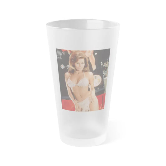 Raquel Welch #362 (Vintage Female Icon) Frosted Pint Glass 16oz-16oz-Frosted-Go Mug Yourself