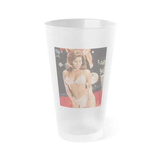 Raquel Welch #362 (Vintage Female Icon) Frosted Pint Glass 16oz 16oz Frosted - Go Mug Yourself