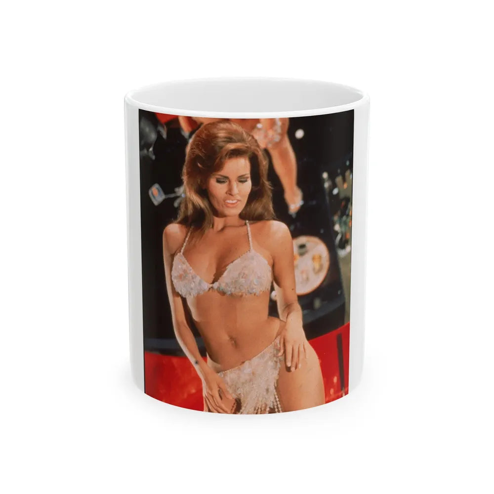 Raquel Welch #362 (Vintage Female Icon) White Coffee Mug-11oz-Go Mug Yourself