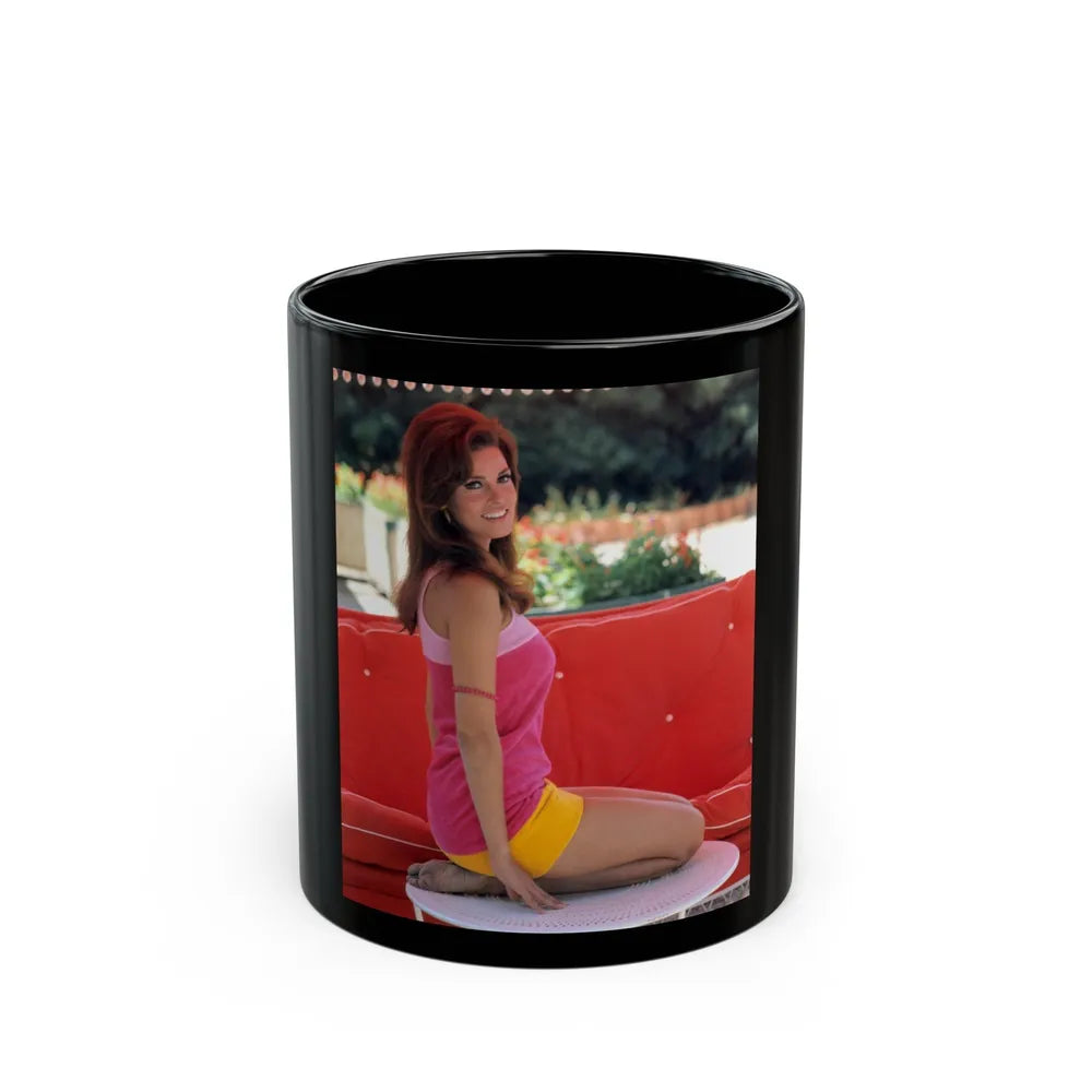 Raquel Welch #363 (Vintage Female Icon) Black Coffee Mug-11oz-Go Mug Yourself