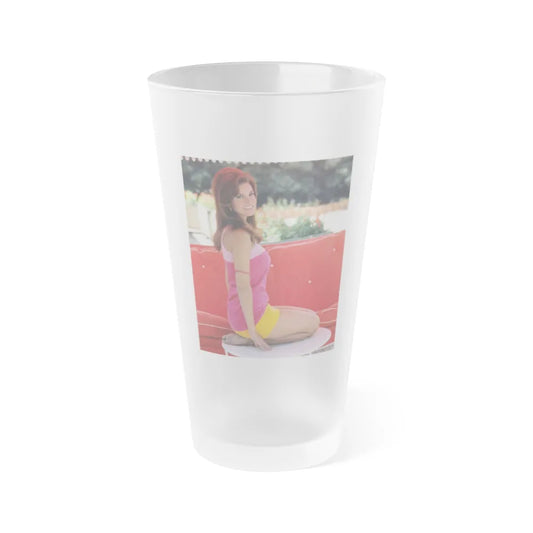 Raquel Welch #363 (Vintage Female Icon) Frosted Pint Glass 16oz-16oz-Frosted-Go Mug Yourself