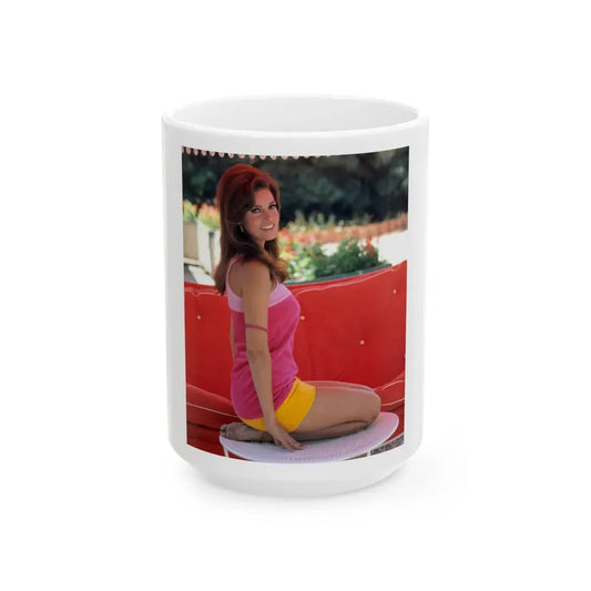 Raquel Welch #363 (Vintage Female Icon) White Coffee Mug 15oz - Go Mug Yourself