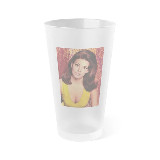 Raquel Welch #364 (Vintage Female Icon) Frosted Pint Glass 16oz-16oz-Frosted-Go Mug Yourself