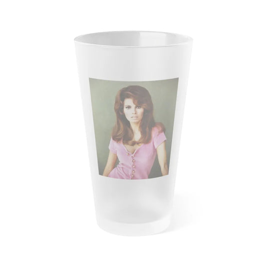 Raquel Welch #365 (Vintage Female Icon) Frosted Pint Glass 16oz-16oz-Frosted-Go Mug Yourself