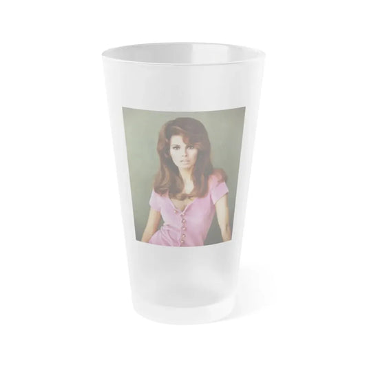 Raquel Welch #365 (Vintage Female Icon) Frosted Pint Glass 16oz 16oz Frosted - Go Mug Yourself