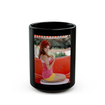 Raquel Welch #368 (Vintage Female Icon) Black Coffee Mug-15oz-Go Mug Yourself