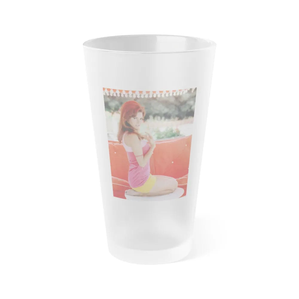 Raquel Welch #368 (Vintage Female Icon) Frosted Pint Glass 16oz-16oz-Frosted-Go Mug Yourself