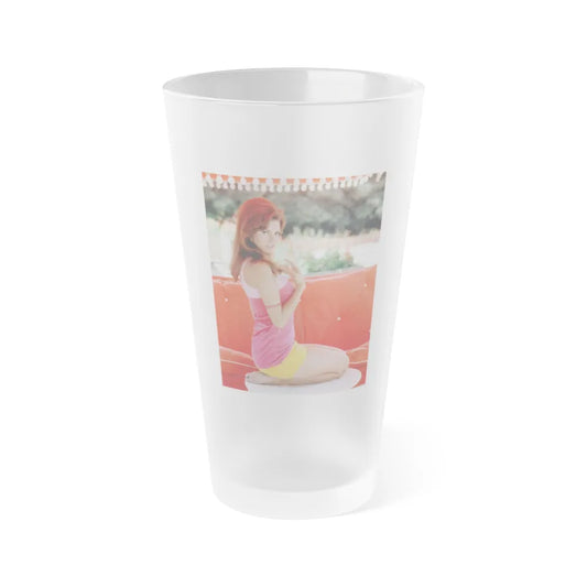 Raquel Welch #368 (Vintage Female Icon) Frosted Pint Glass 16oz-16oz-Frosted-Go Mug Yourself