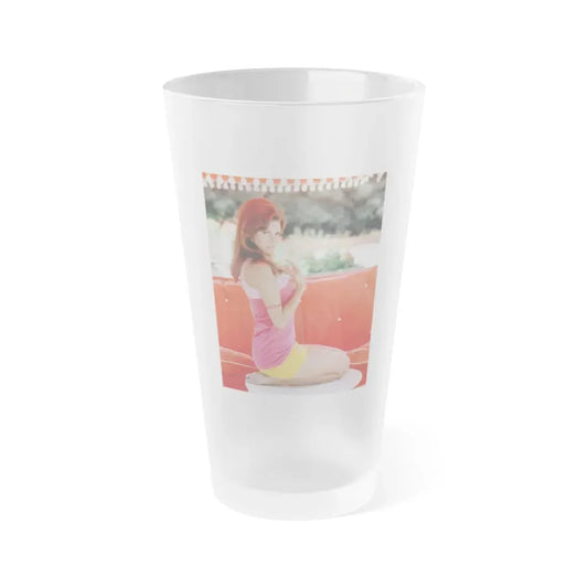 Raquel Welch #368 (Vintage Female Icon) Frosted Pint Glass 16oz 16oz Frosted - Go Mug Yourself