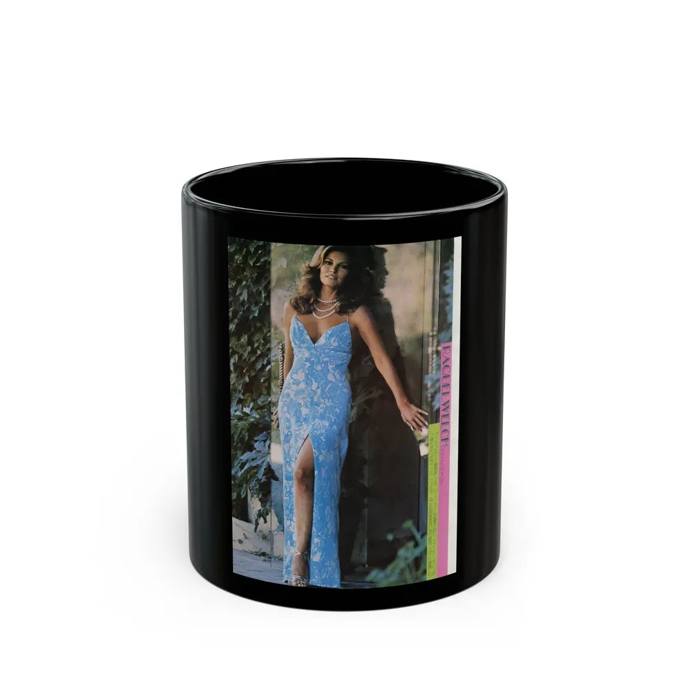 Raquel Welch #370 (Vintage Female Icon) Black Coffee Mug-11oz-Go Mug Yourself