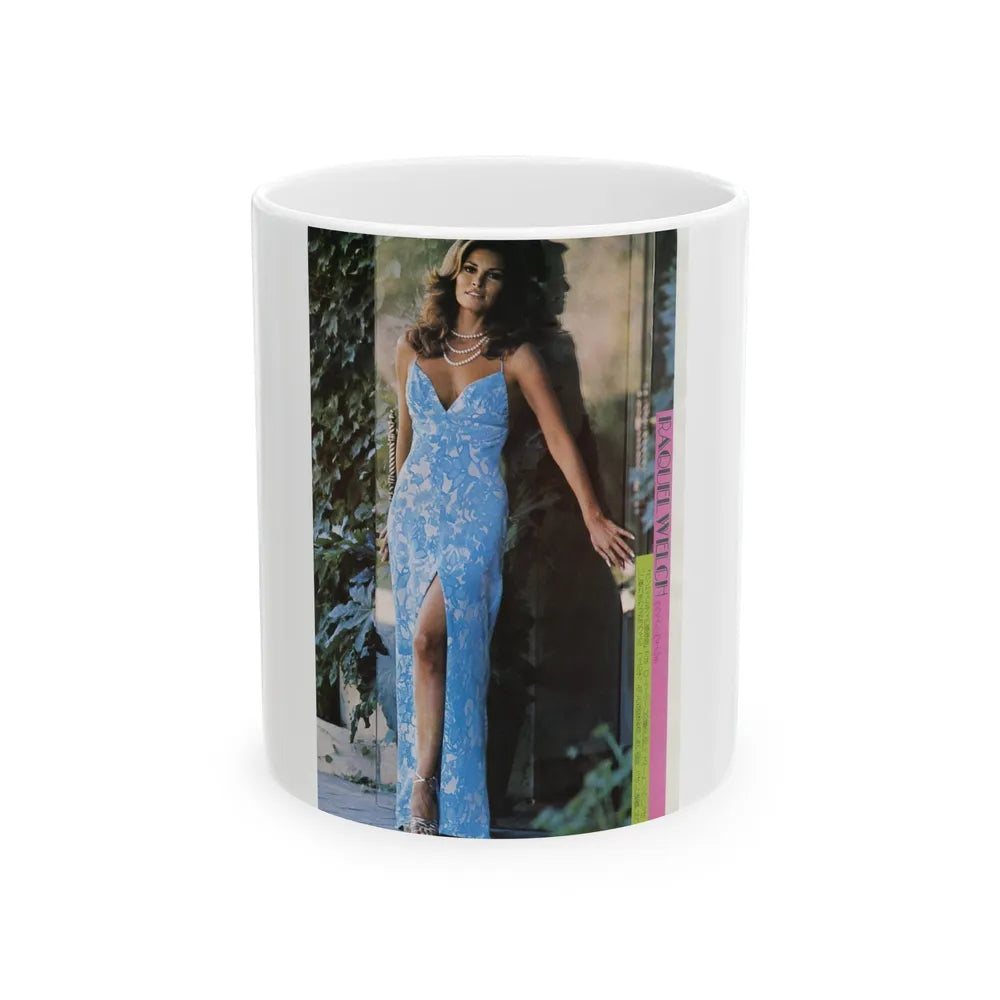 Raquel Welch #370 (Vintage Female Icon) White Coffee Mug-11oz-Go Mug Yourself