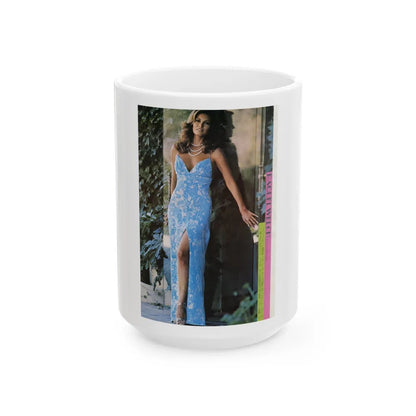 Raquel Welch #370 (Vintage Female Icon) White Coffee Mug-15oz-Go Mug Yourself