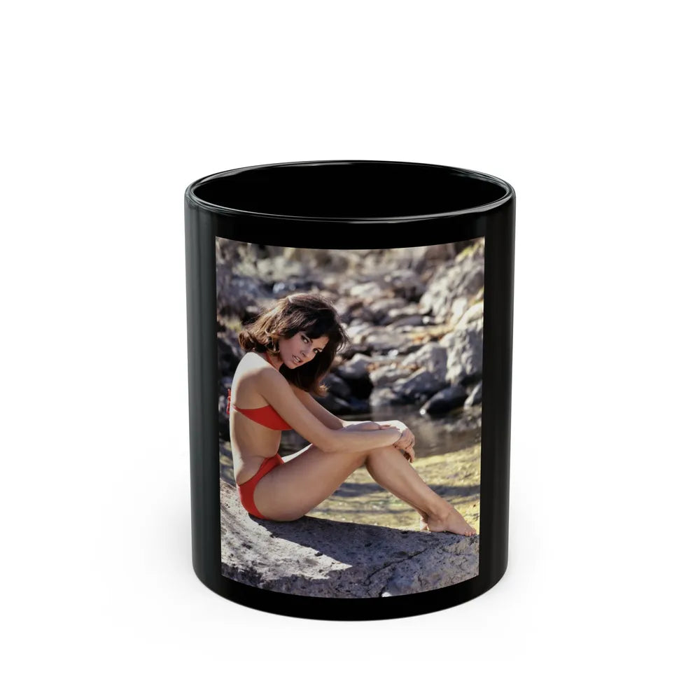 Raquel Welch #371 (Vintage Female Icon) Black Coffee Mug-11oz-Go Mug Yourself