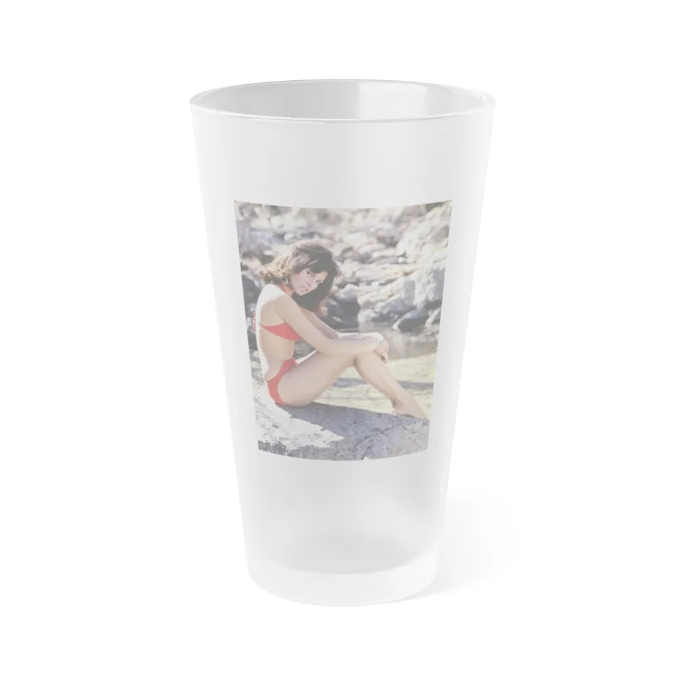 Raquel Welch #371 (Vintage Female Icon) Frosted Pint Glass 16oz-16oz-Frosted-Go Mug Yourself