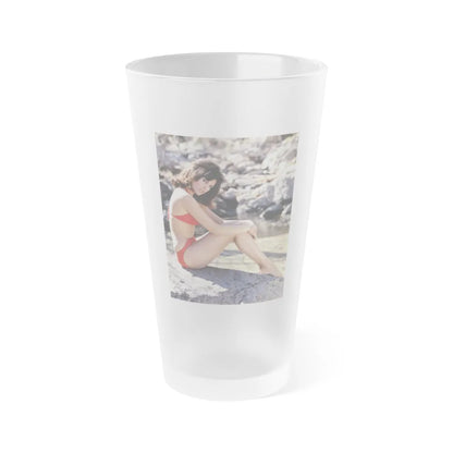 Raquel Welch #371 (Vintage Female Icon) Frosted Pint Glass 16oz-16oz-Frosted-Go Mug Yourself